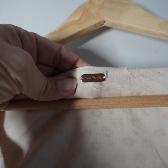 Free People Wonderland Floral Print VNeck Button Mini Dress Yellow Long Sleeve - Picture 5 of 11